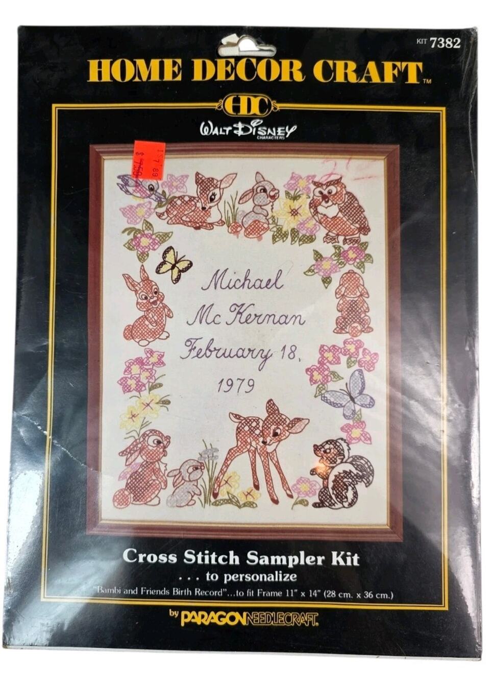 VTG Paragon HDC Needlecraft BAMBI 11" x 14" Bambi Friends #7382